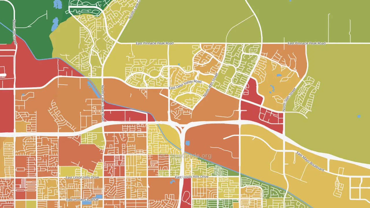 85050, AZ Map of Drug-Related Crime Rates