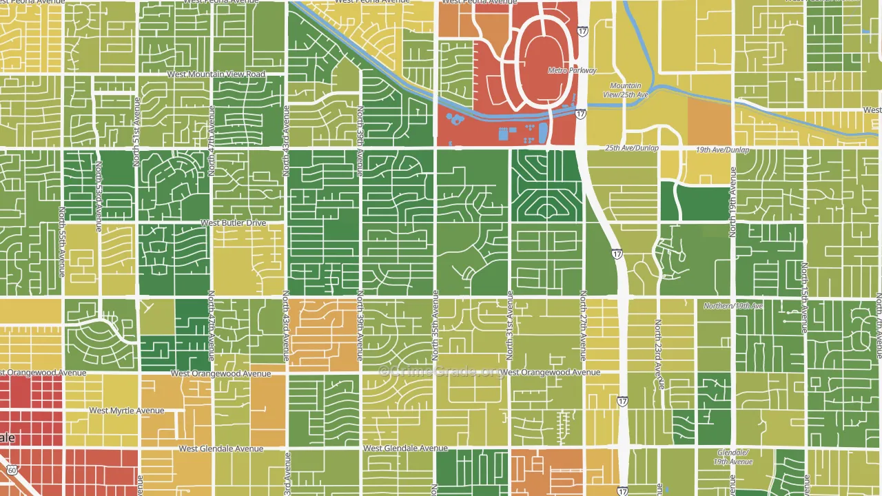 85051, AZ Map of Drug-Related Crime Rates