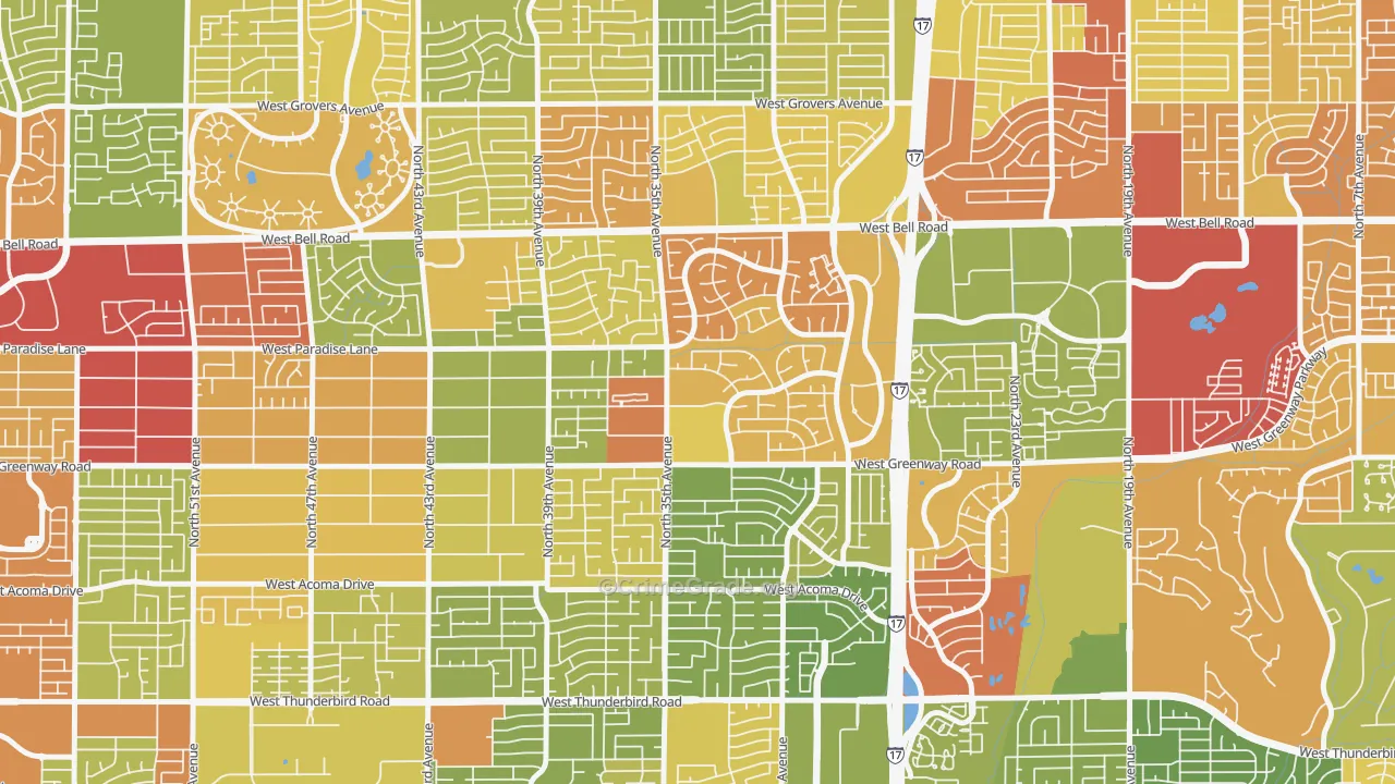85053, AZ Map of Drug-Related Crime Rates