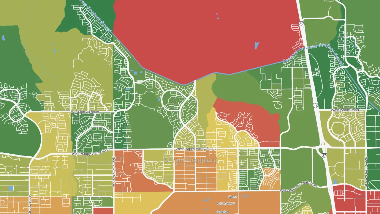 85083, AZ Map of Drug-Related Crime Rates