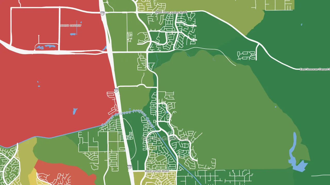 85085, AZ Map of Drug-Related Crime Rates
