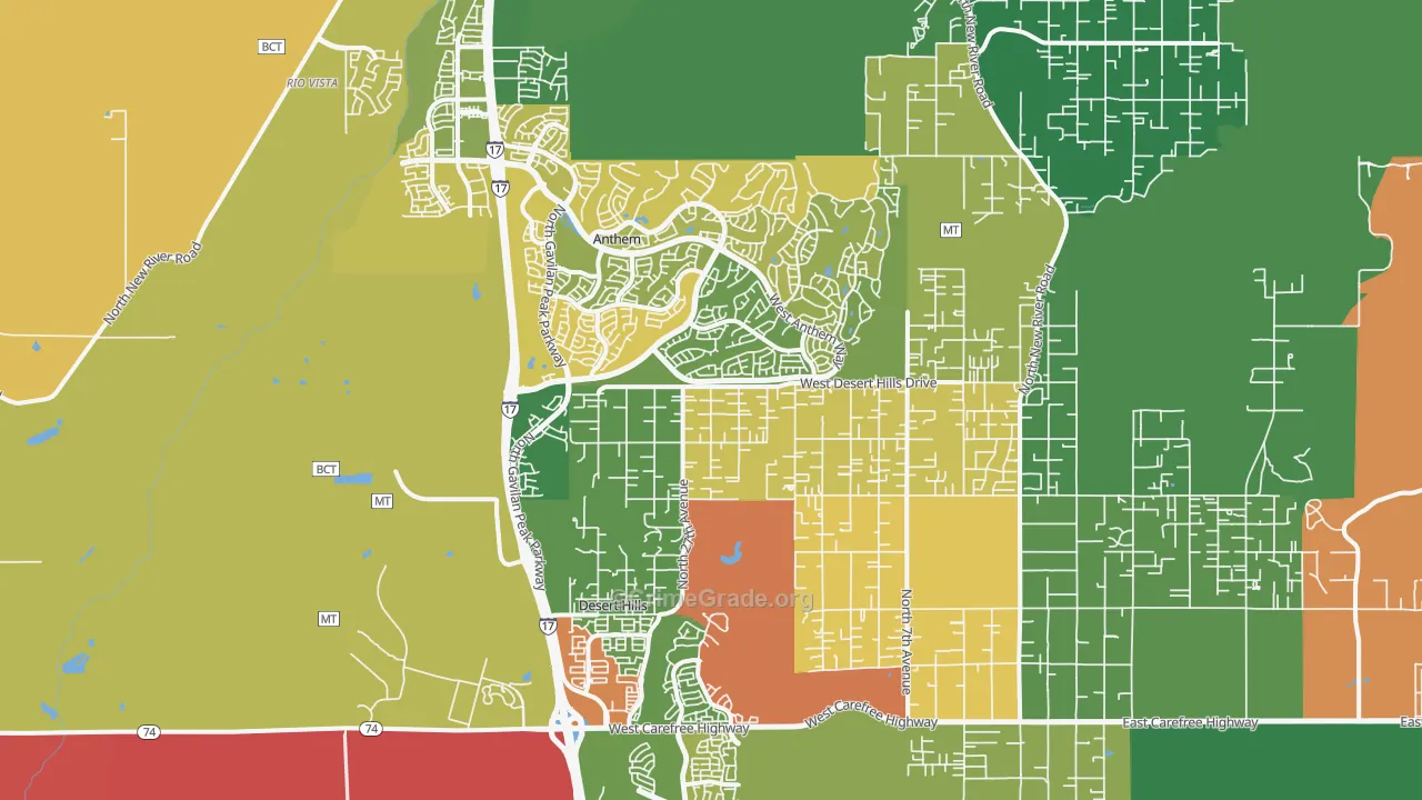 85086, AZ Map of Drug-Related Crime Rates