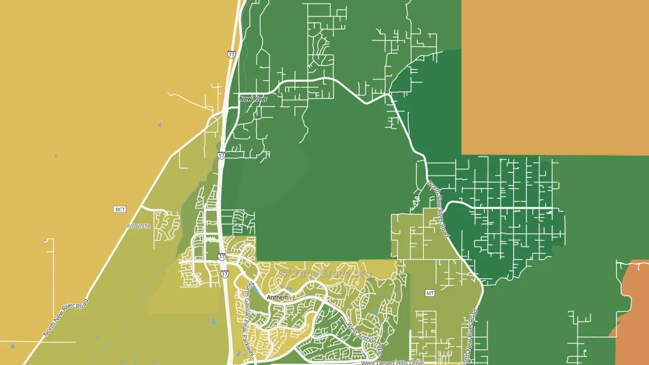 85087, AZ Map of Drug-Related Crime Rates