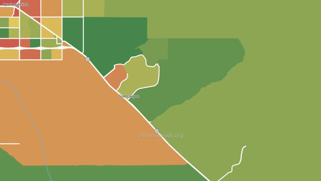 85118, AZ Map of Drug-Related Crime Rates