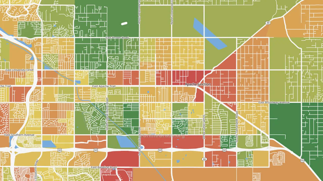 85120, AZ Map of Drug-Related Crime Rates