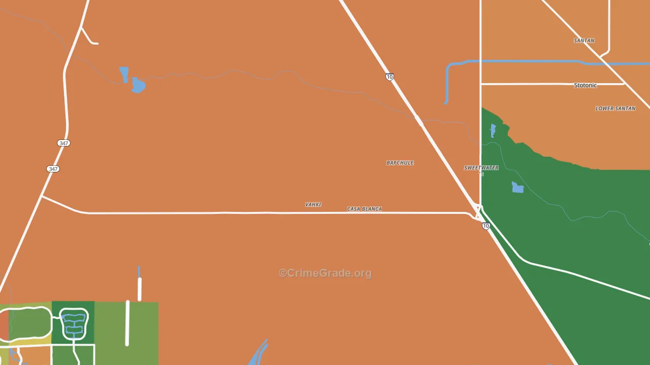 85121, AZ Map of Drug-Related Crime Rates