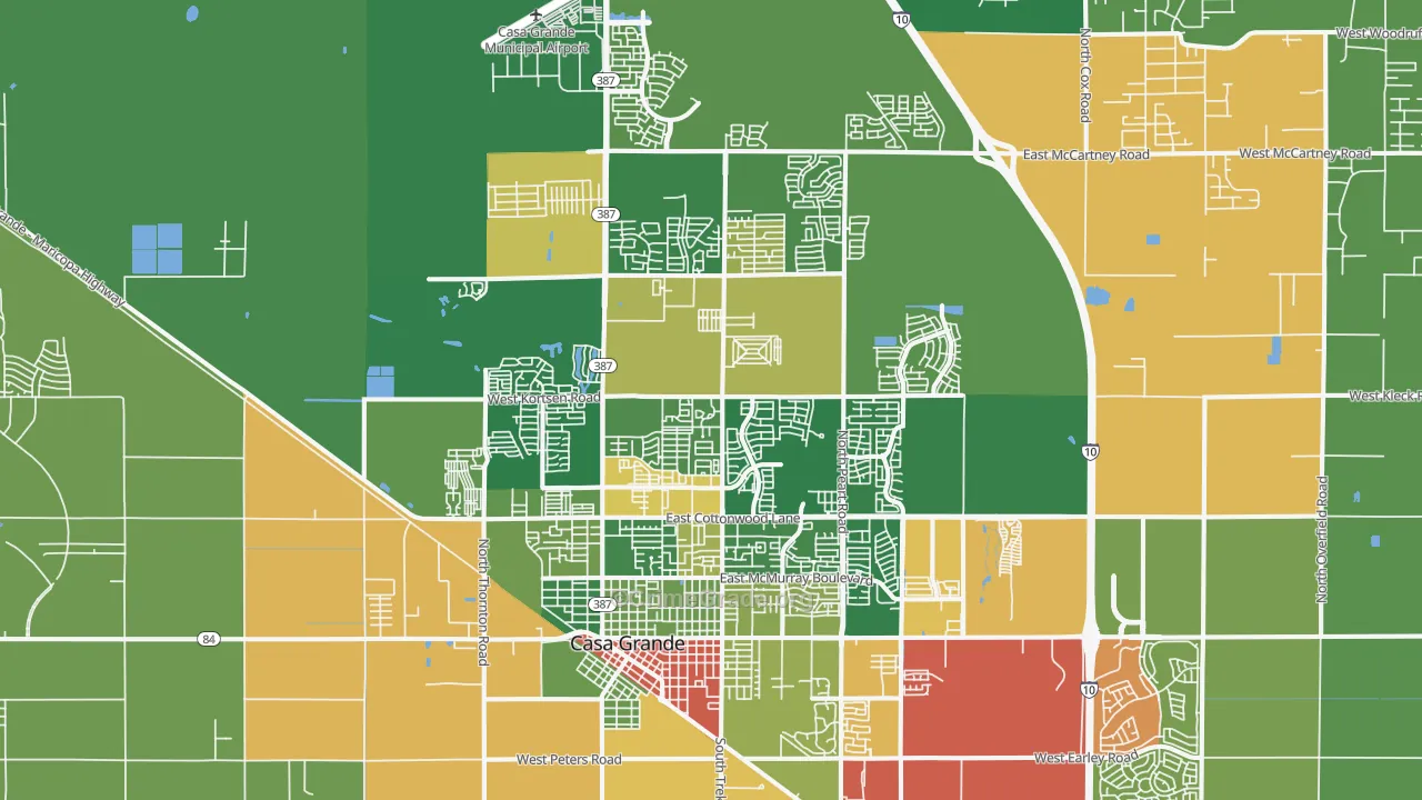 85122, AZ Map of Drug-Related Crime Rates