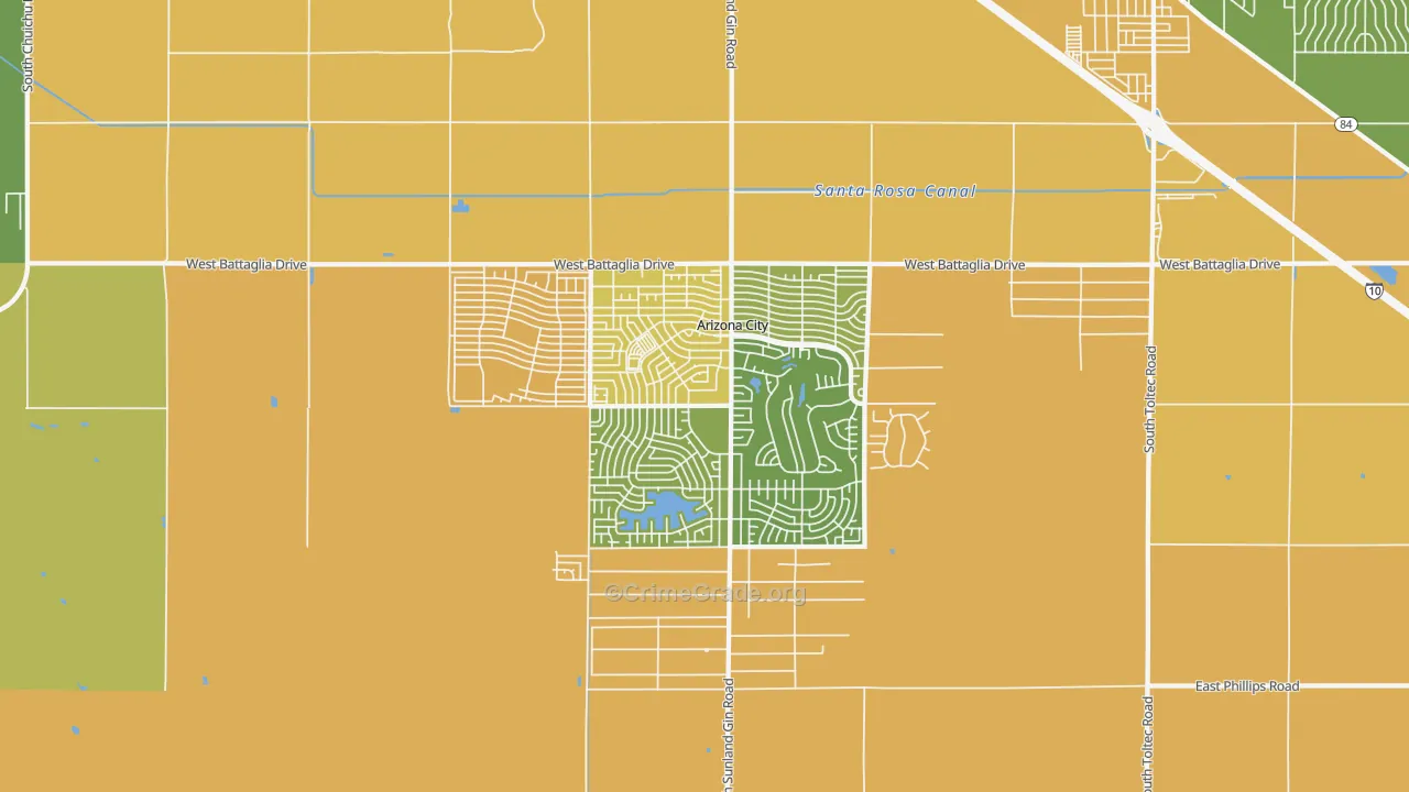 85123, AZ Map of Drug-Related Crime Rates