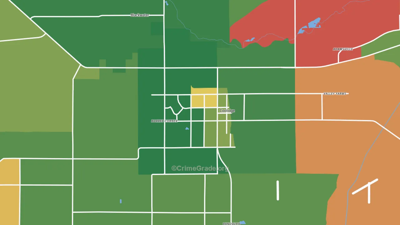 85128, AZ Map of Drug-Related Crime Rates