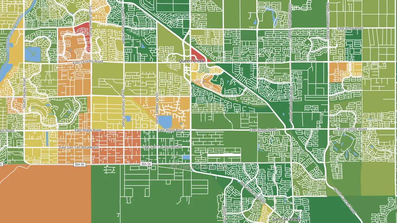 85142, AZ Map of Drug-Related Crime Rates