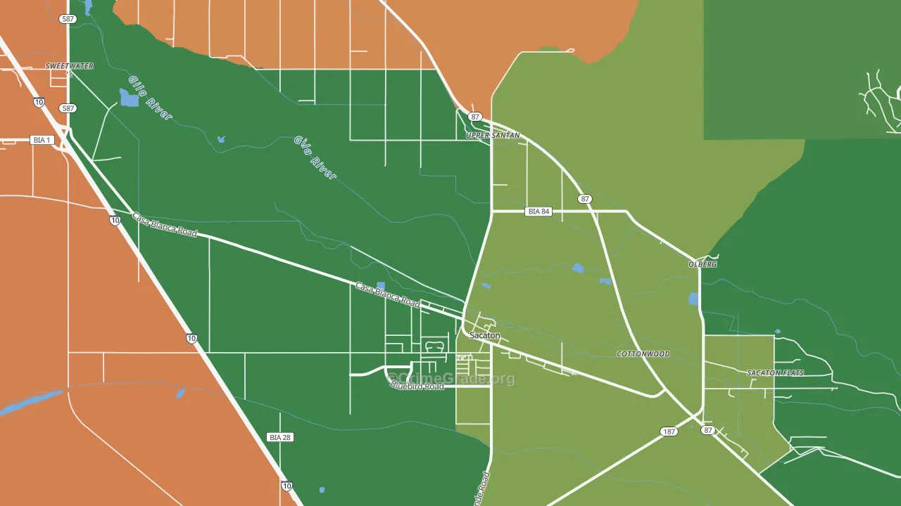 85147, AZ Map of Drug-Related Crime Rates