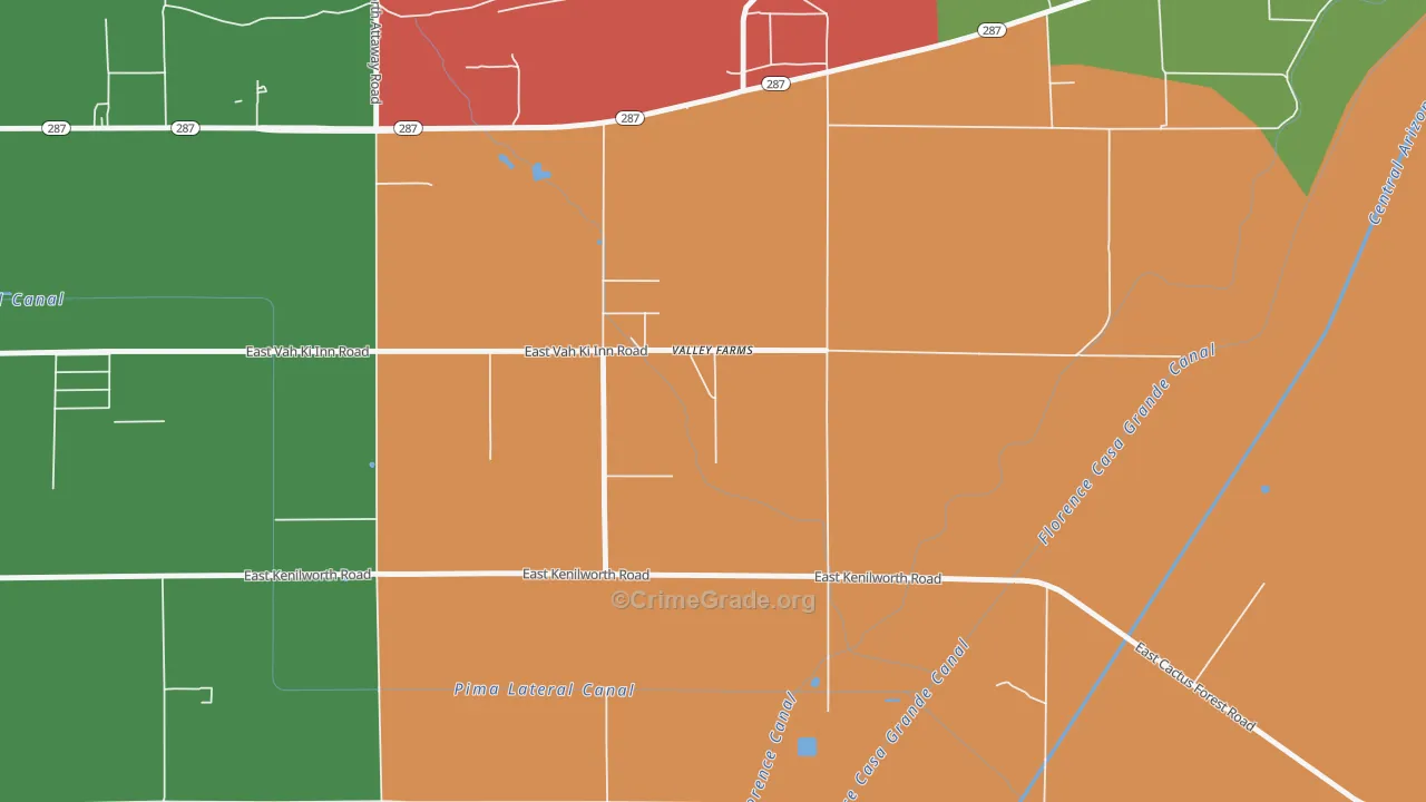 85191, AZ Map of Drug-Related Crime Rates