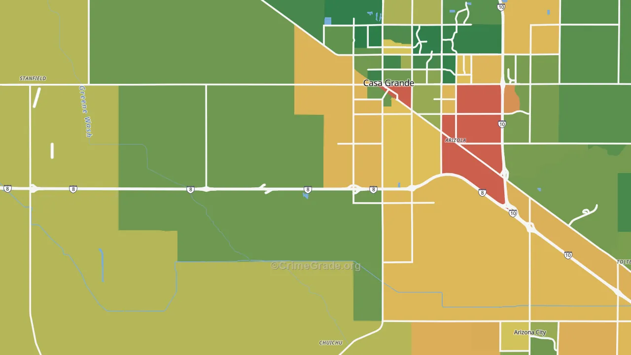 85193, AZ Map of Drug-Related Crime Rates