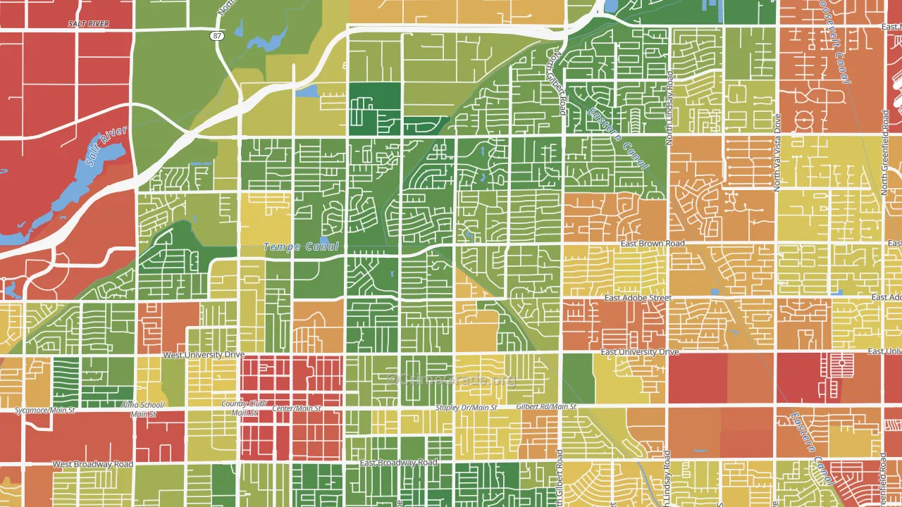 85203, AZ Map of Drug-Related Crime Rates