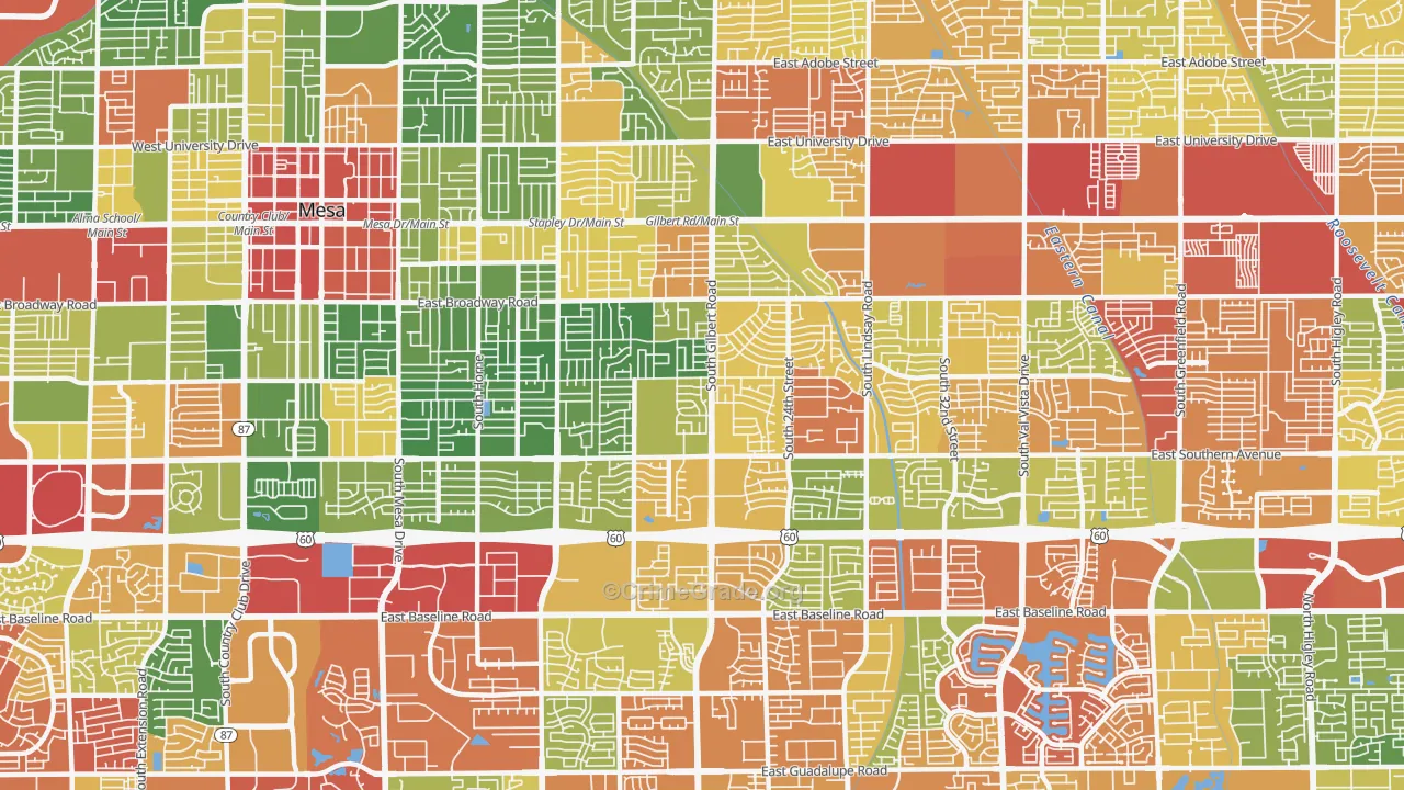 85204, AZ Map of Drug-Related Crime Rates