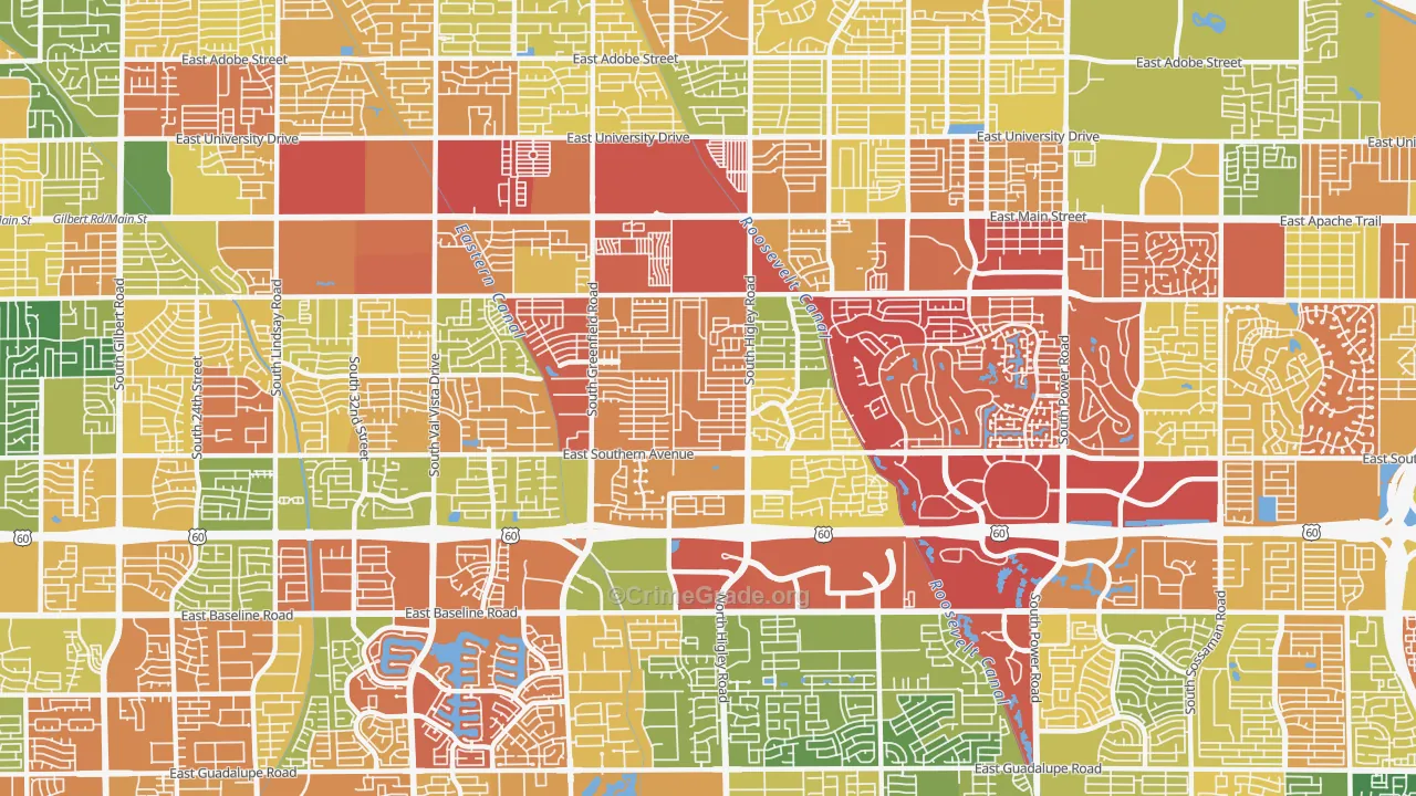85206, AZ Map of Drug-Related Crime Rates