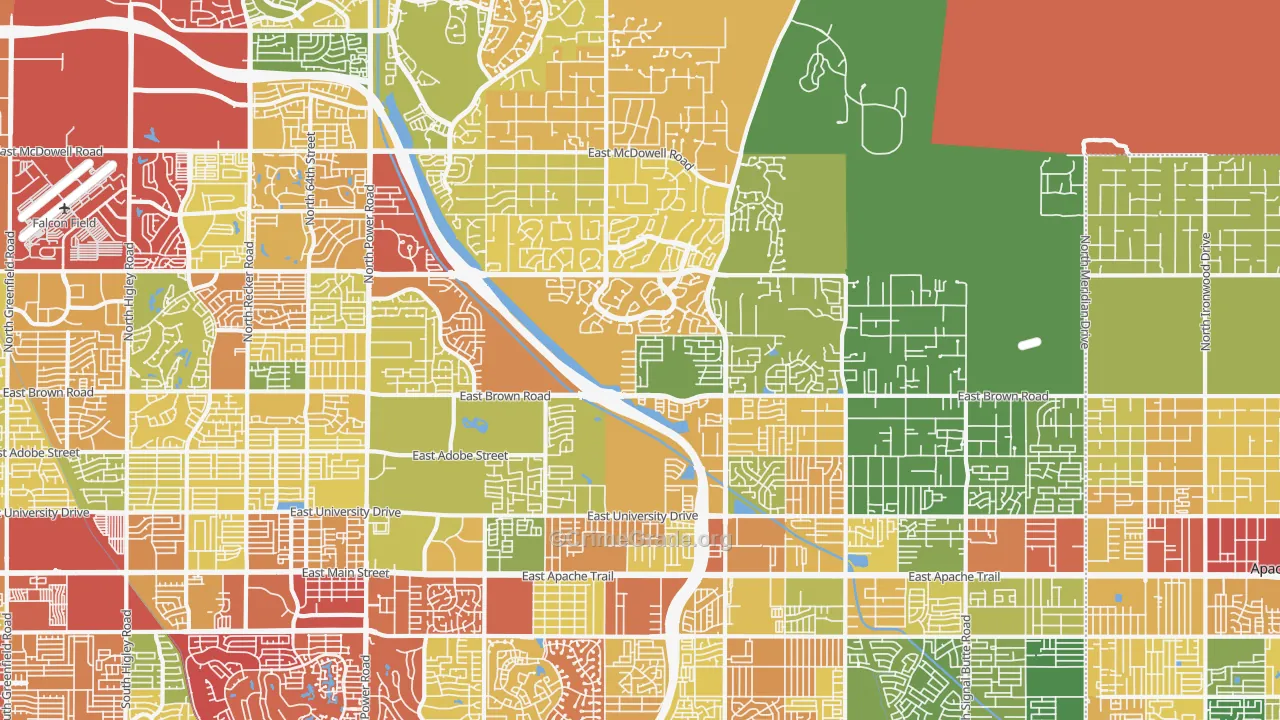 85207, AZ Map of Drug-Related Crime Rates