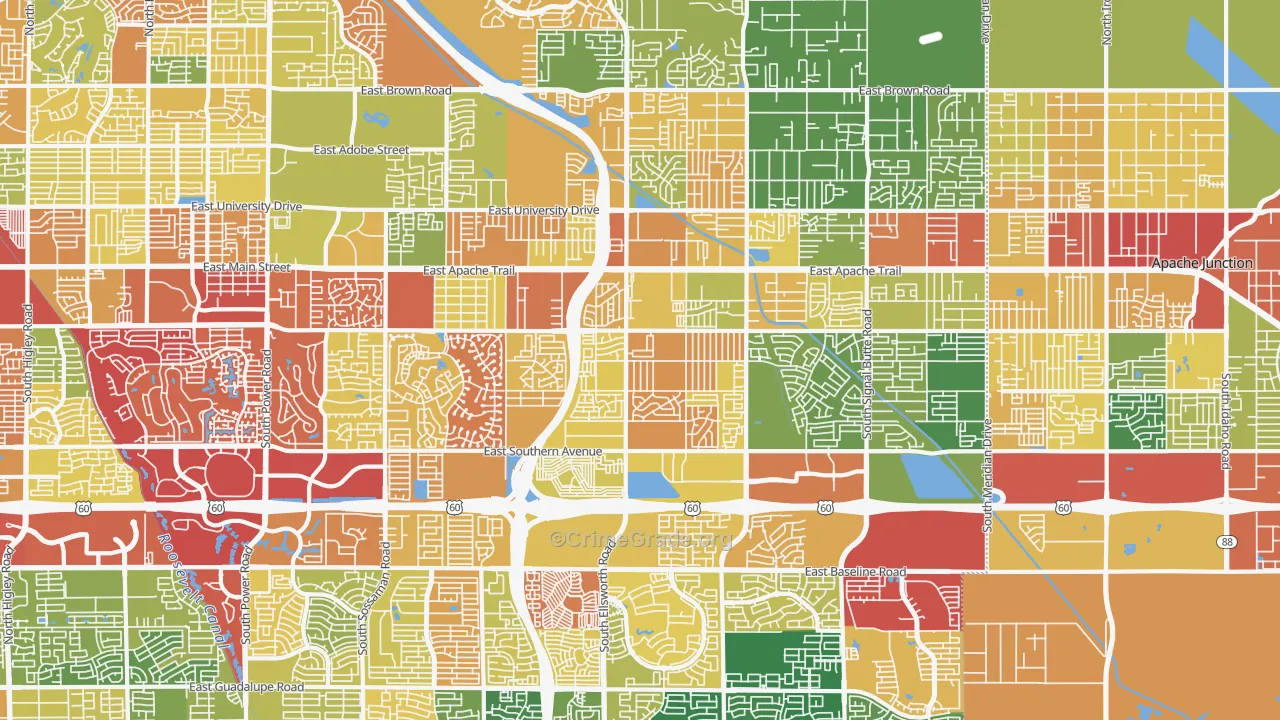 85208, AZ Map of Drug-Related Crime Rates