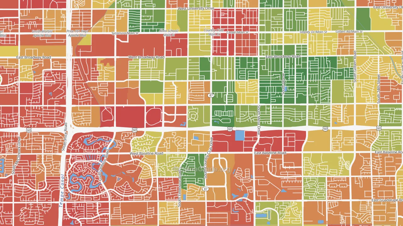 85210, AZ Map of Drug-Related Crime Rates