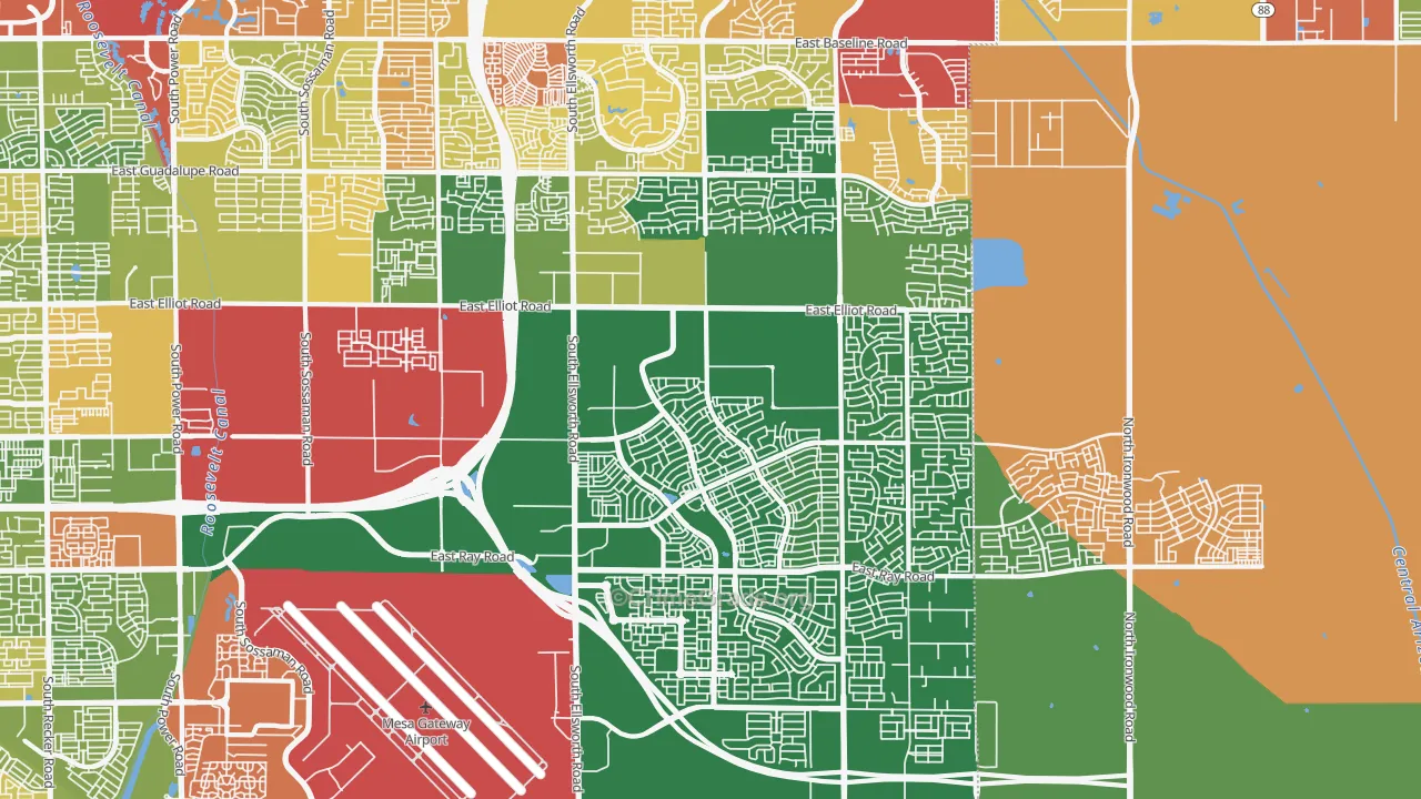 85212, AZ Map of Drug-Related Crime Rates