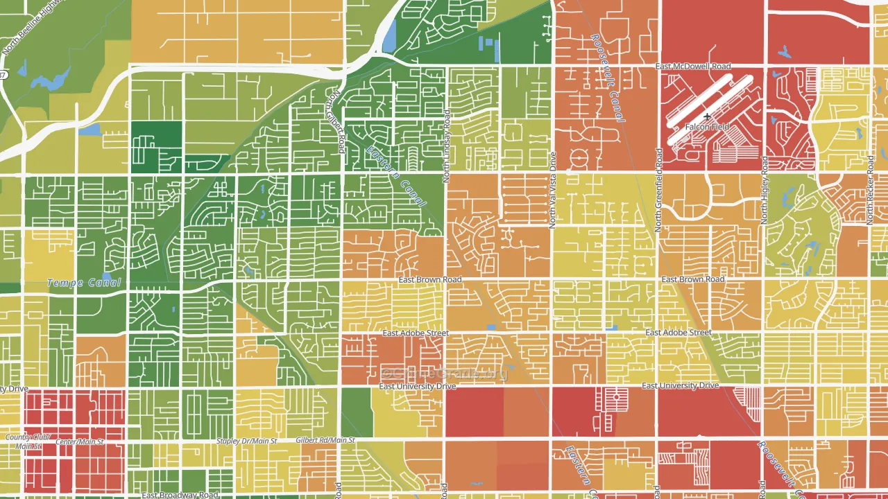 85213, AZ Map of Drug-Related Crime Rates