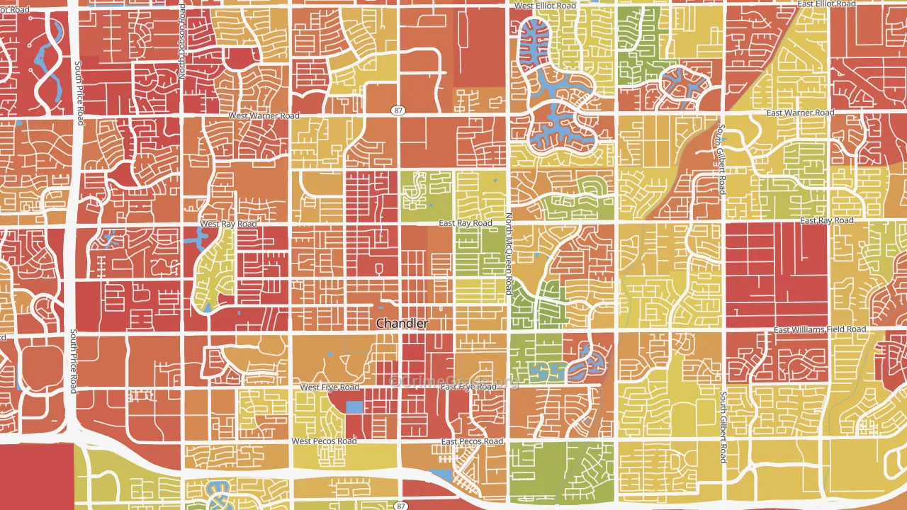 85225, AZ Map of Drug-Related Crime Rates
