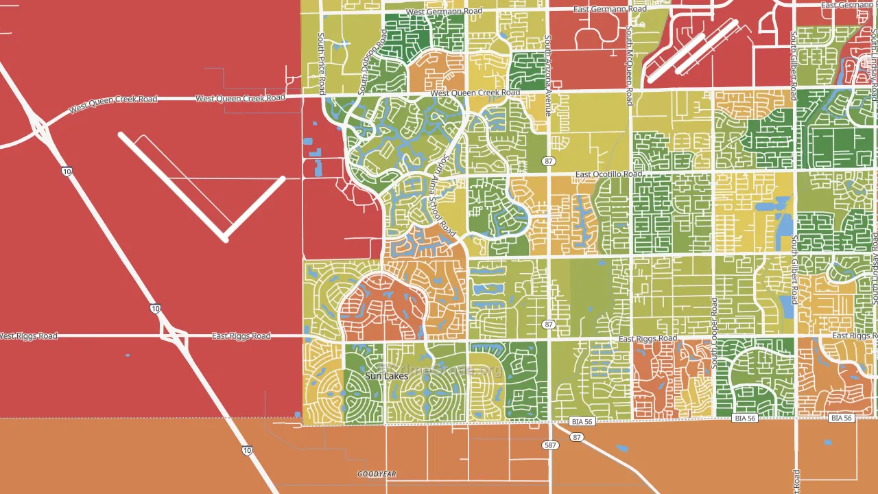 85248, AZ Map of Drug-Related Crime Rates
