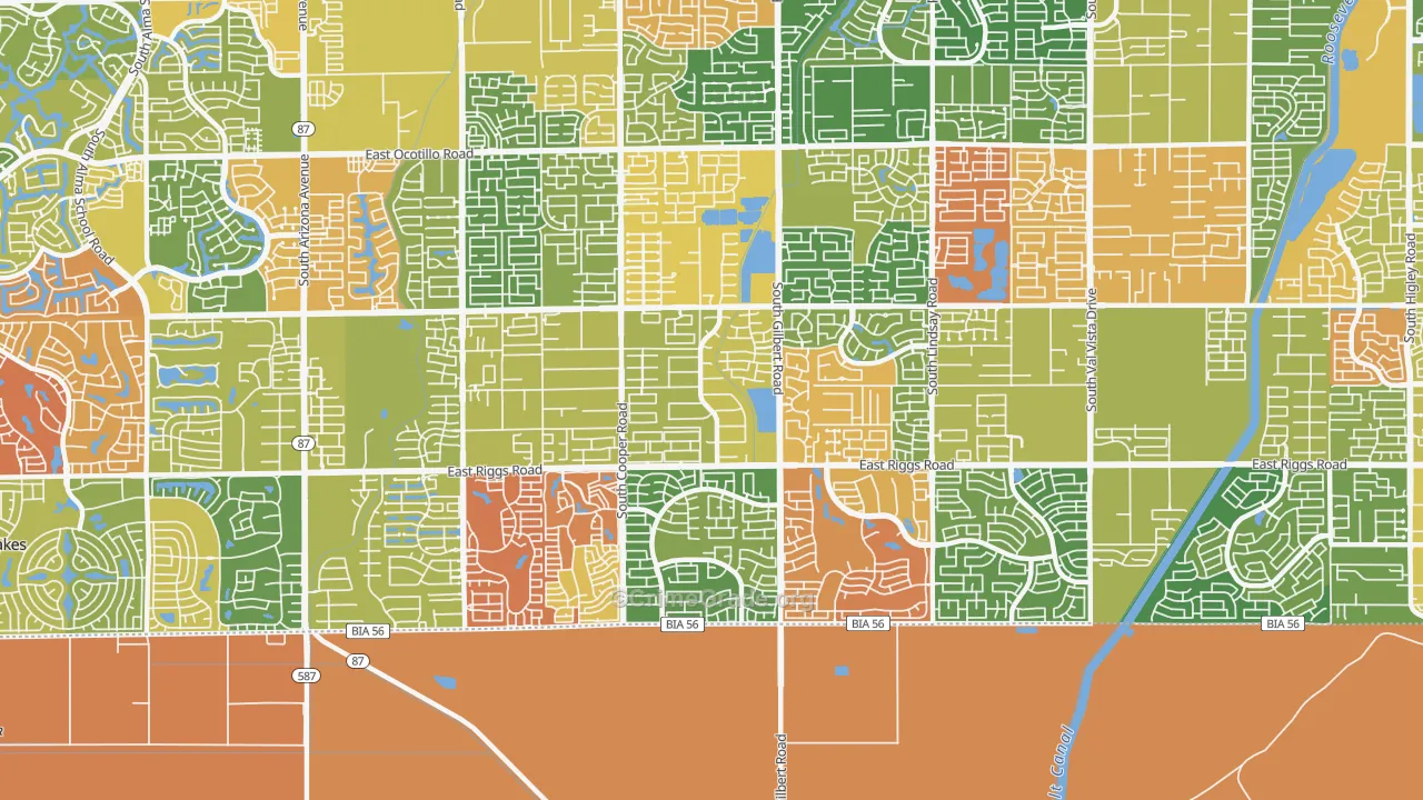 85249, AZ Map of Drug-Related Crime Rates
