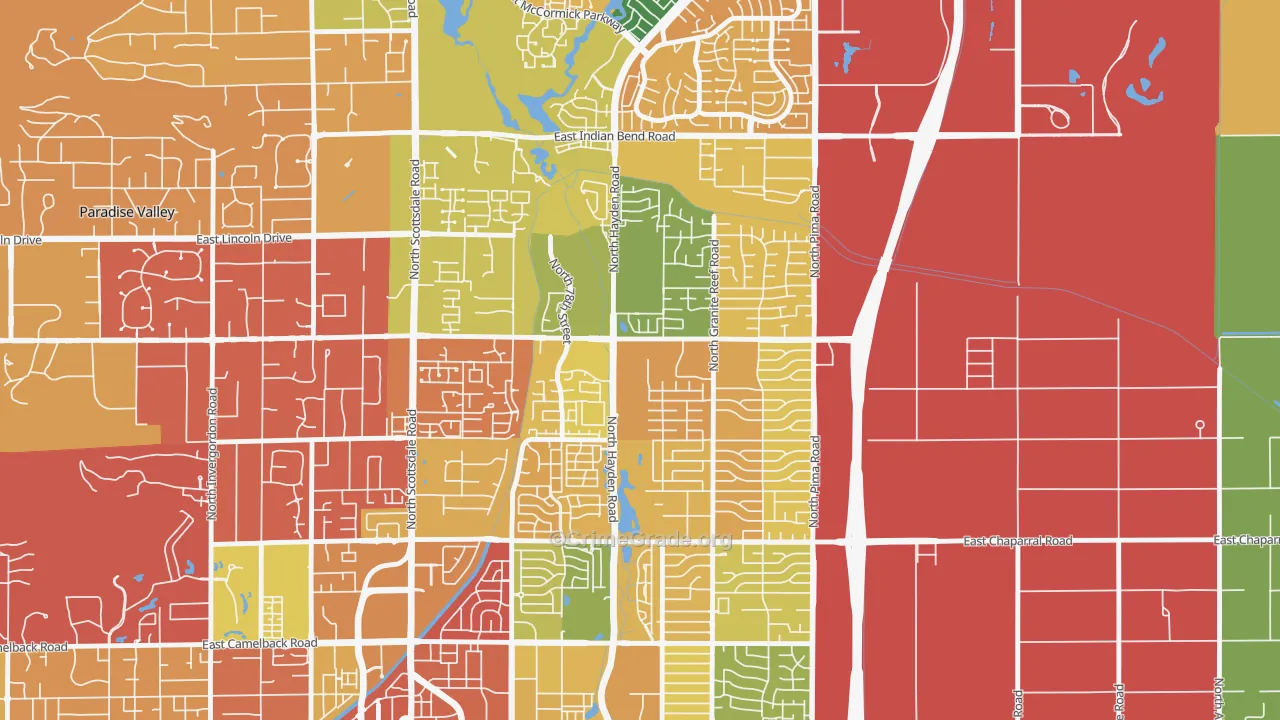 85250, AZ Map of Drug-Related Crime Rates