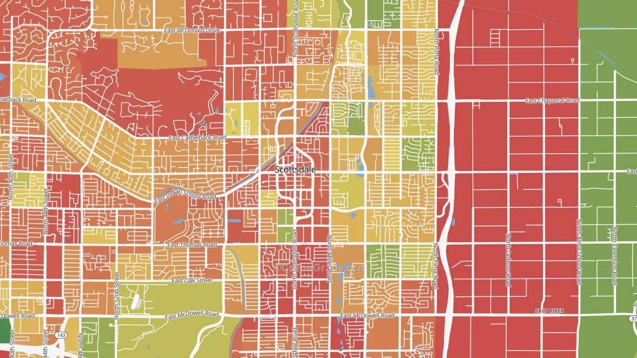 85251, AZ Map of Drug-Related Crime Rates