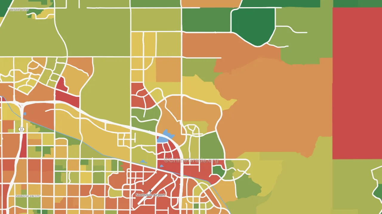 85255, AZ Map of Drug-Related Crime Rates