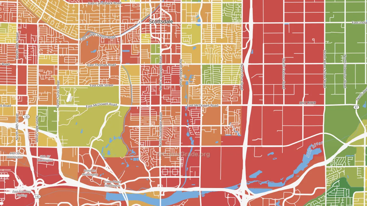 85257, AZ Map of Drug-Related Crime Rates