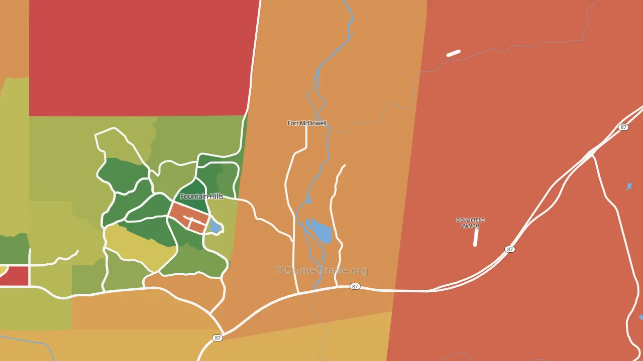 85264, AZ Map of Drug-Related Crime Rates