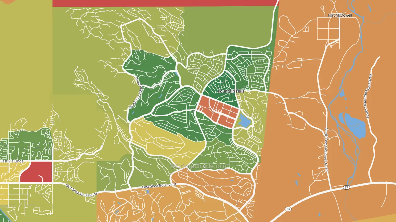85268, AZ Map of Drug-Related Crime Rates
