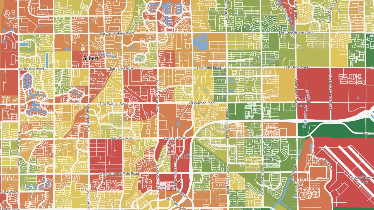 85296, AZ Map of Drug-Related Crime Rates