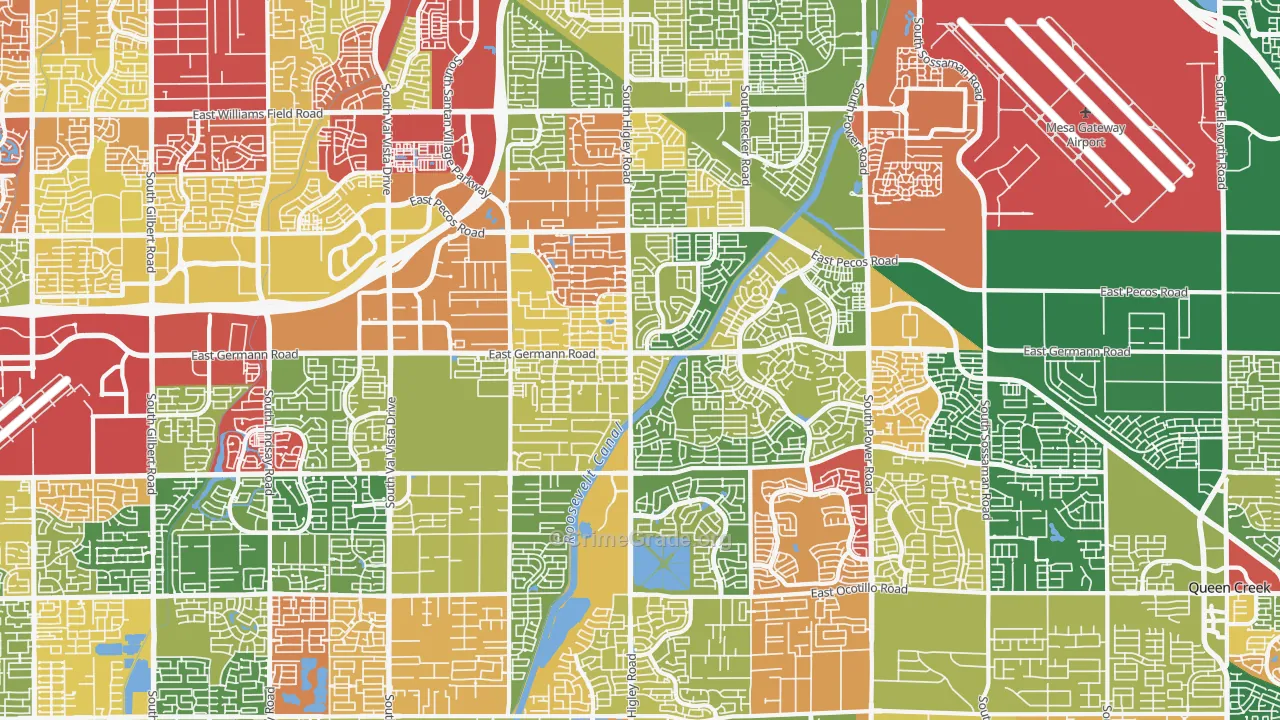85297, AZ Map of Drug-Related Crime Rates
