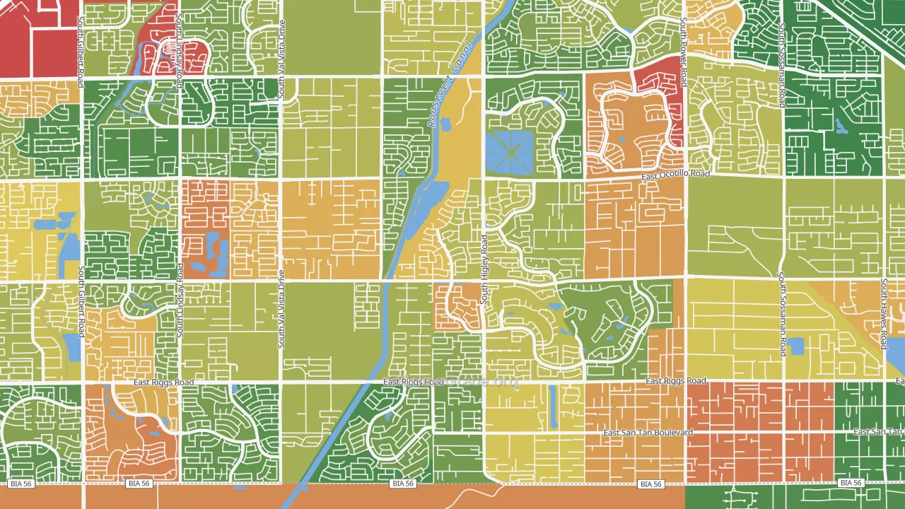 85298, AZ Map of Drug-Related Crime Rates