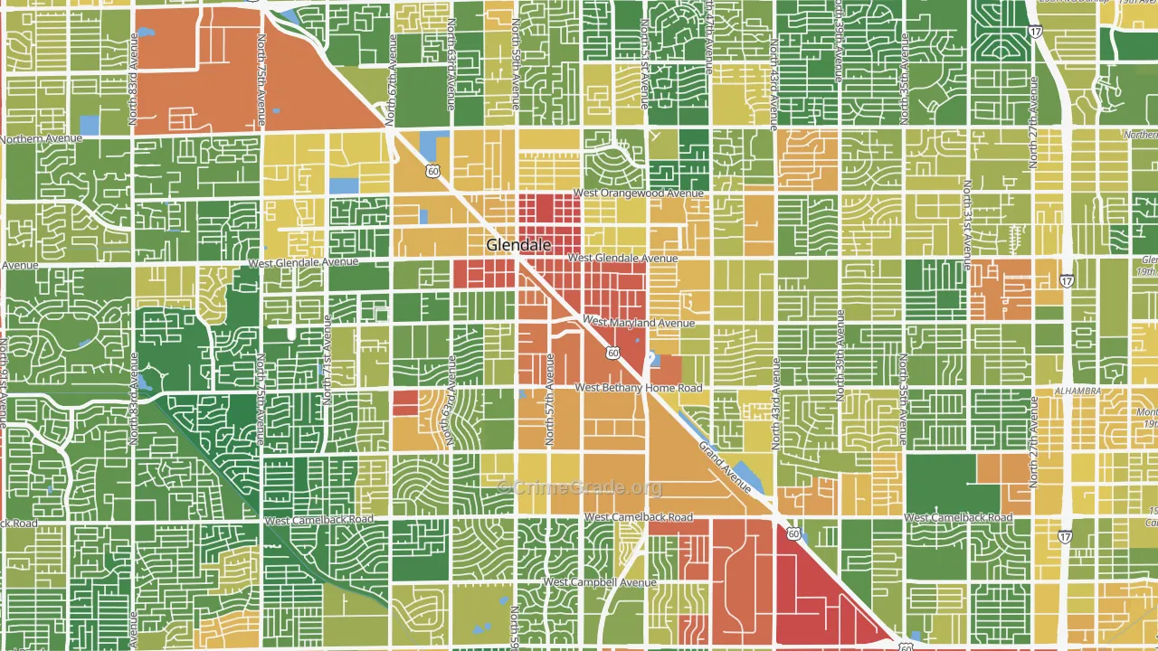 85301, AZ Map of Drug-Related Crime Rates