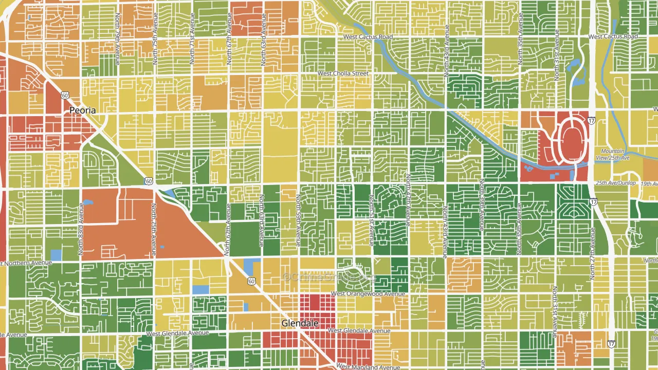 85302, AZ Map of Drug-Related Crime Rates
