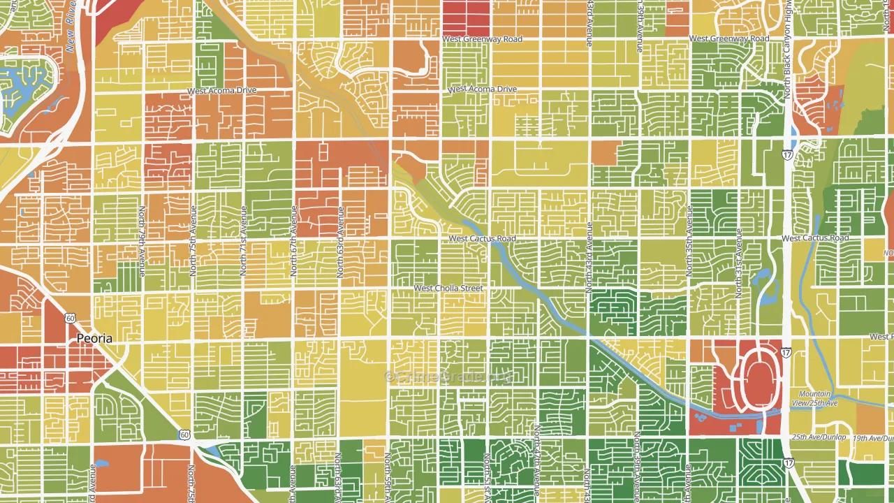 85304, AZ Map of Drug-Related Crime Rates