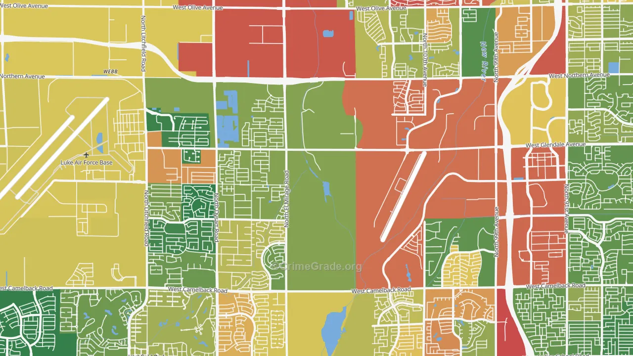 85307, AZ Map of Drug-Related Crime Rates