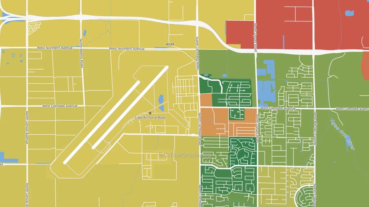 85309, AZ Map of Drug-Related Crime Rates