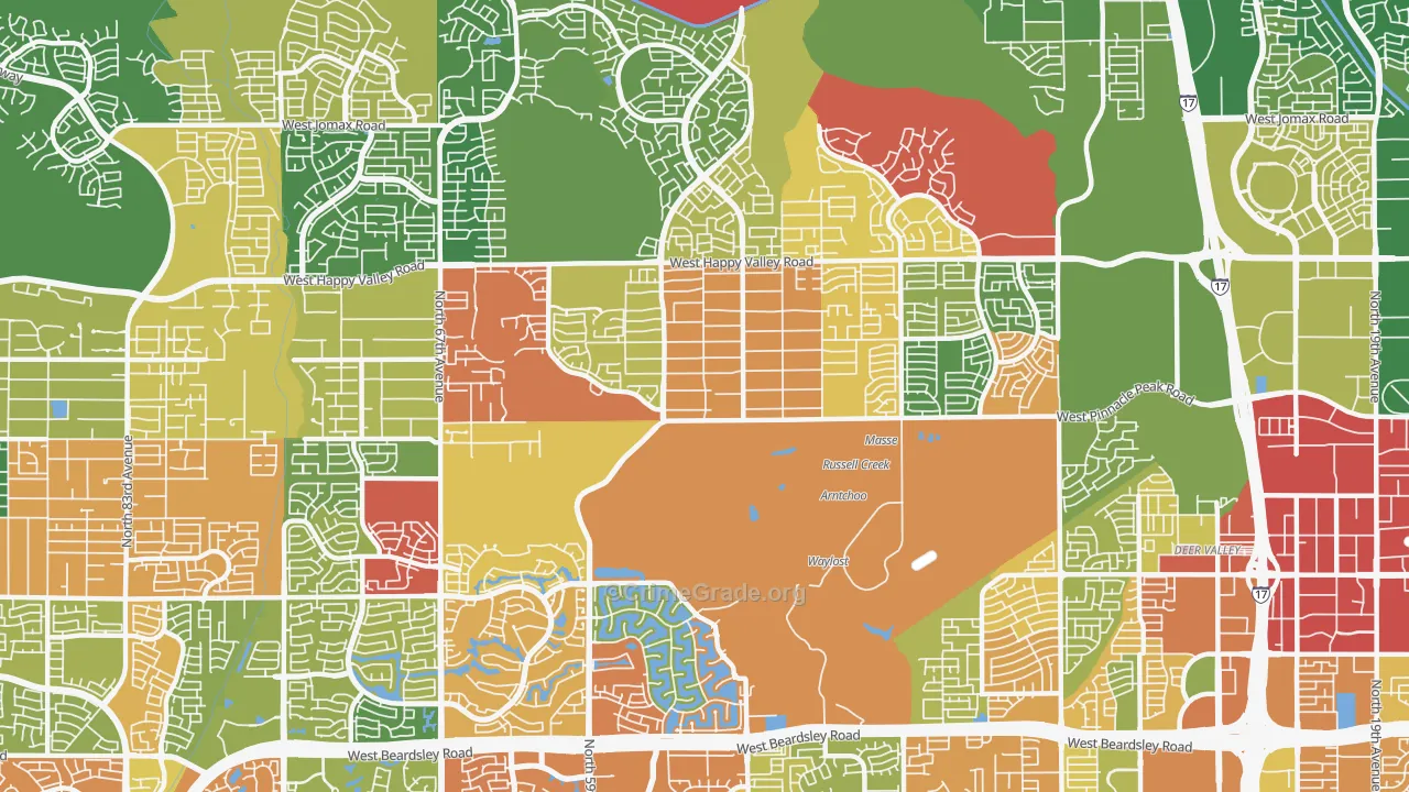 85310, AZ Map of Drug-Related Crime Rates