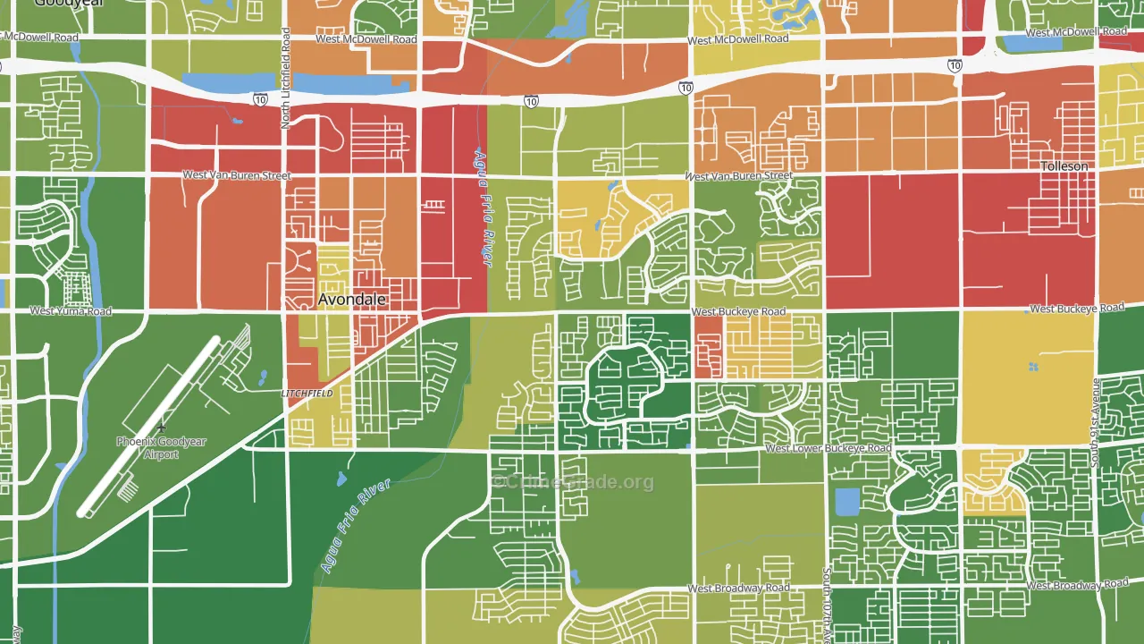 85323, AZ Map of Drug-Related Crime Rates