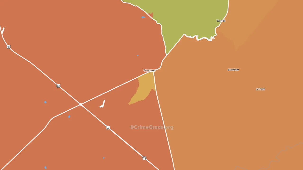 85332, AZ Map of Drug-Related Crime Rates