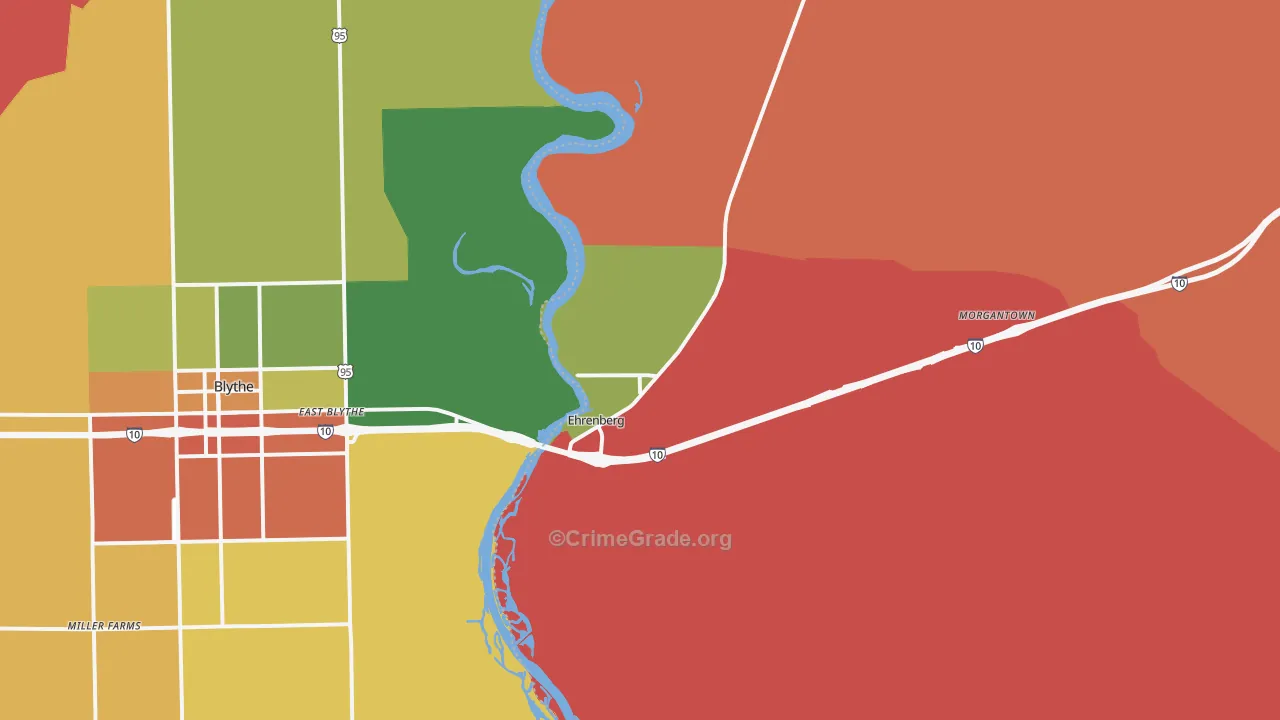 85334, AZ Map of Drug-Related Crime Rates