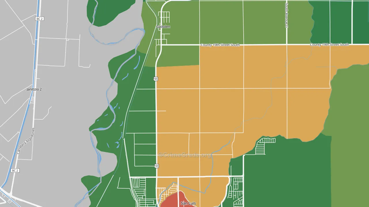 85336, AZ Map of Drug-Related Crime Rates