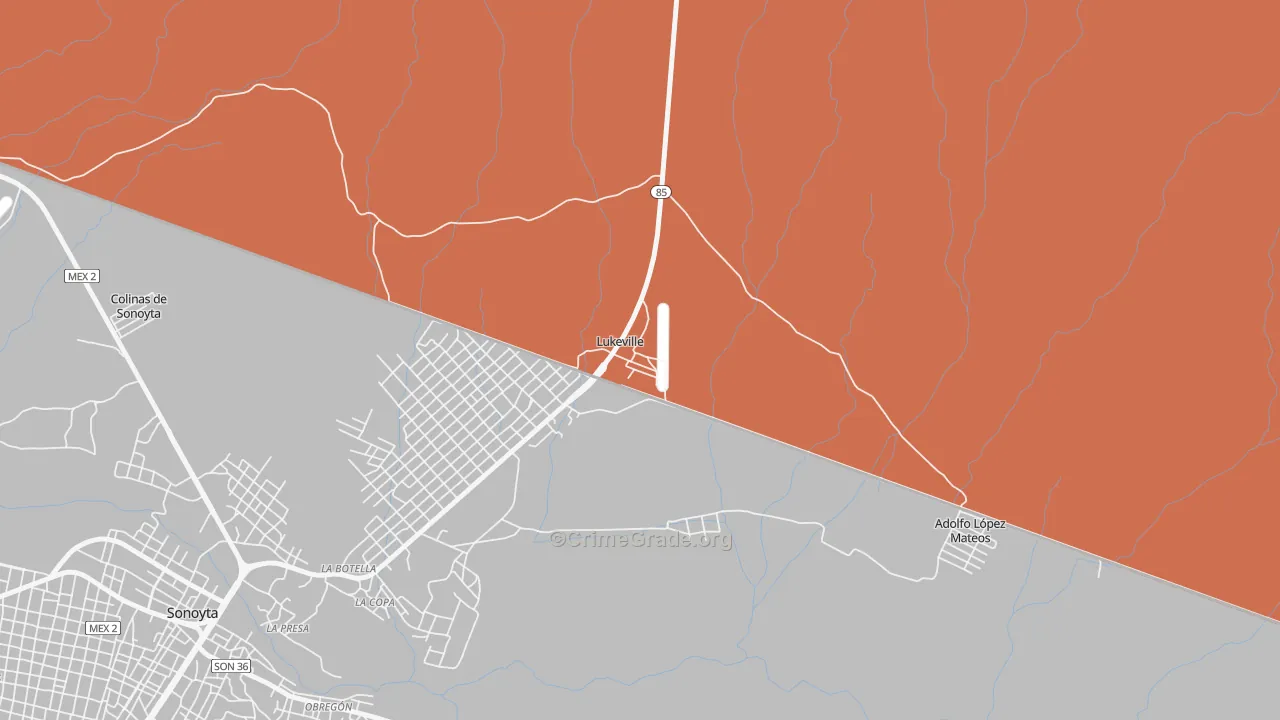 85341, AZ Map of Drug-Related Crime Rates
