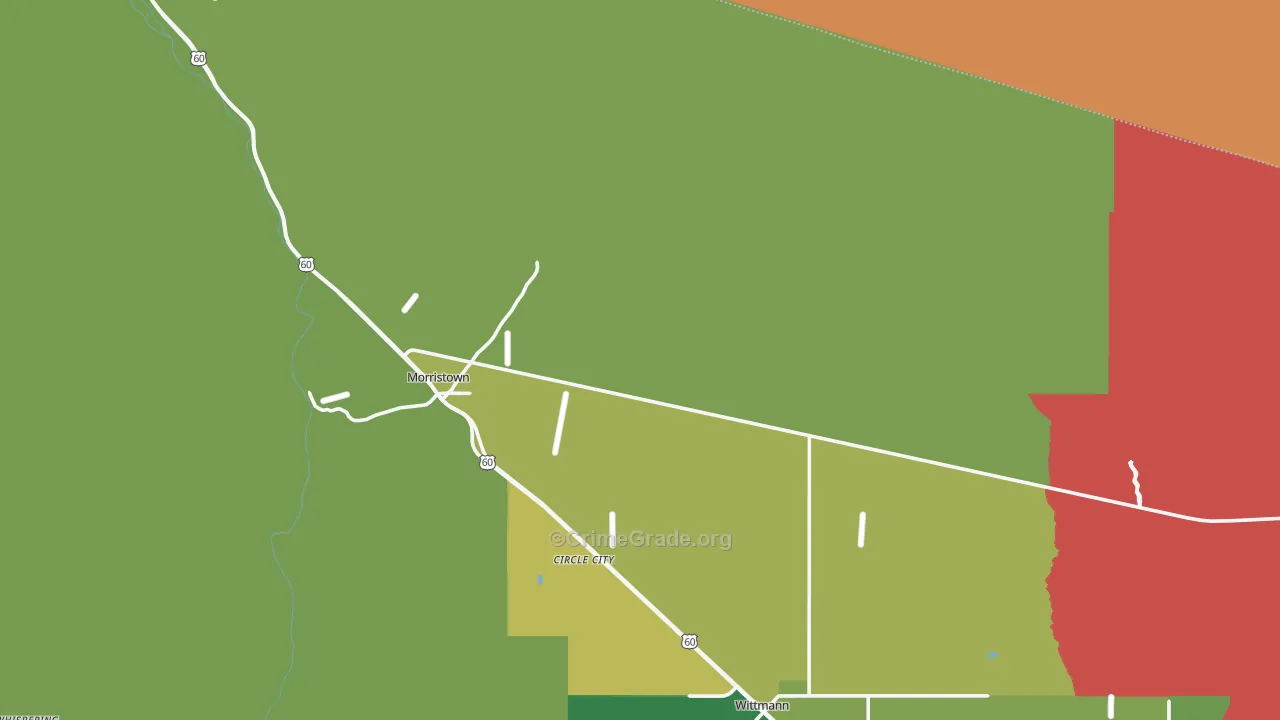 85342, AZ Map of Drug-Related Crime Rates