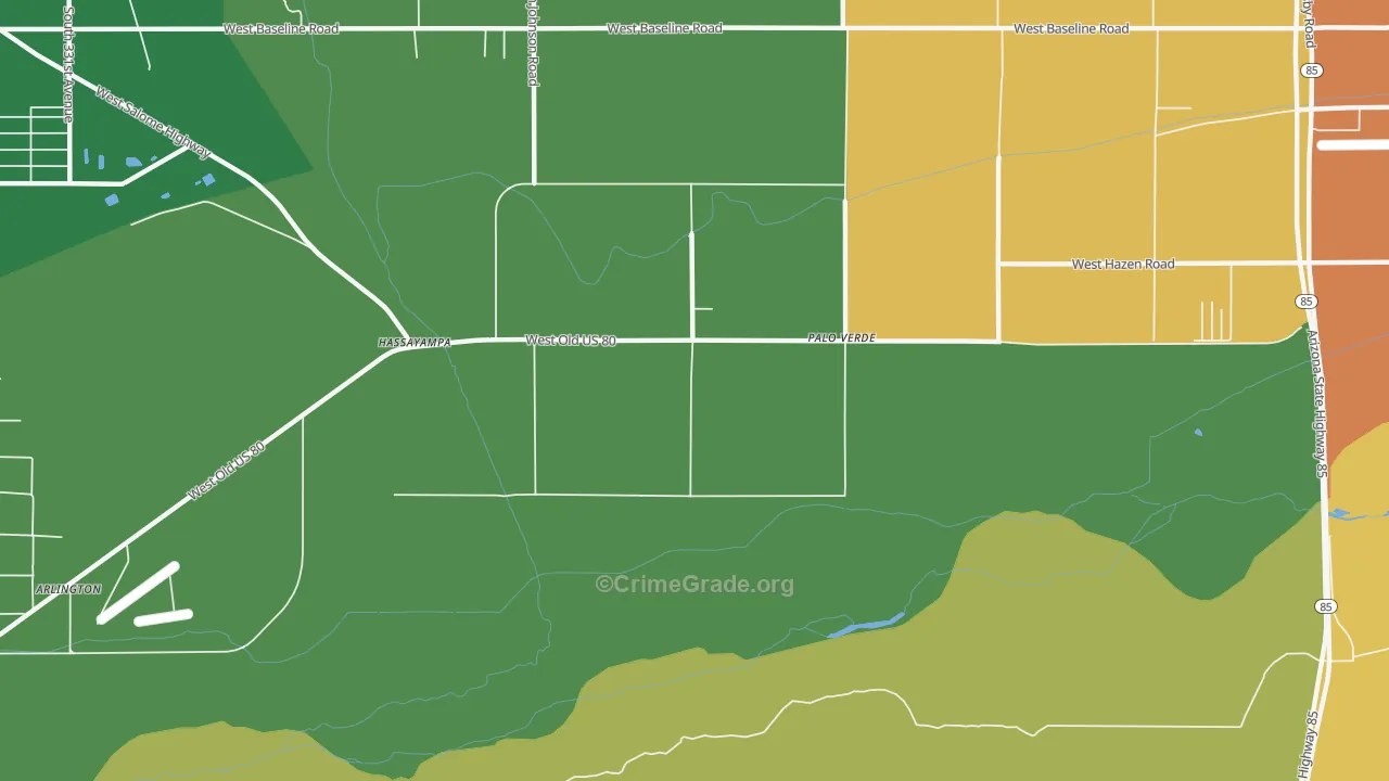 85343, AZ Map of Drug-Related Crime Rates